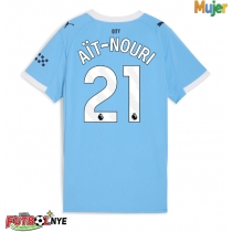 Camiseta Manchester City Rayan Ait-Nouri #21 Primera Equipación para mujer 2025-26 manga corta